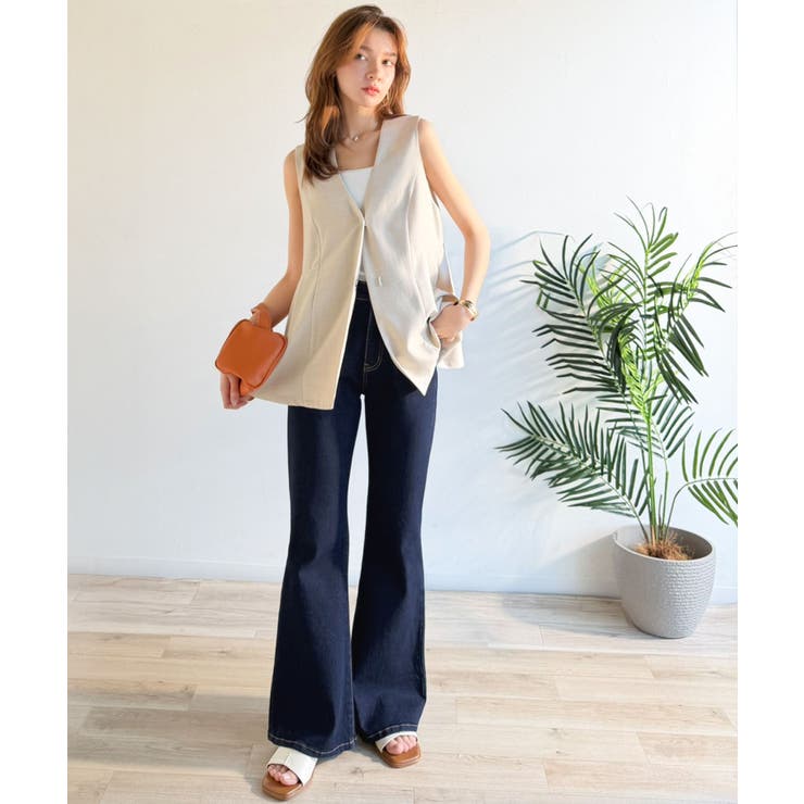 憧れ美脚のマストアイテム！フレアストレッチデニムパンツ | Classical Elf  | 詳細画像17 