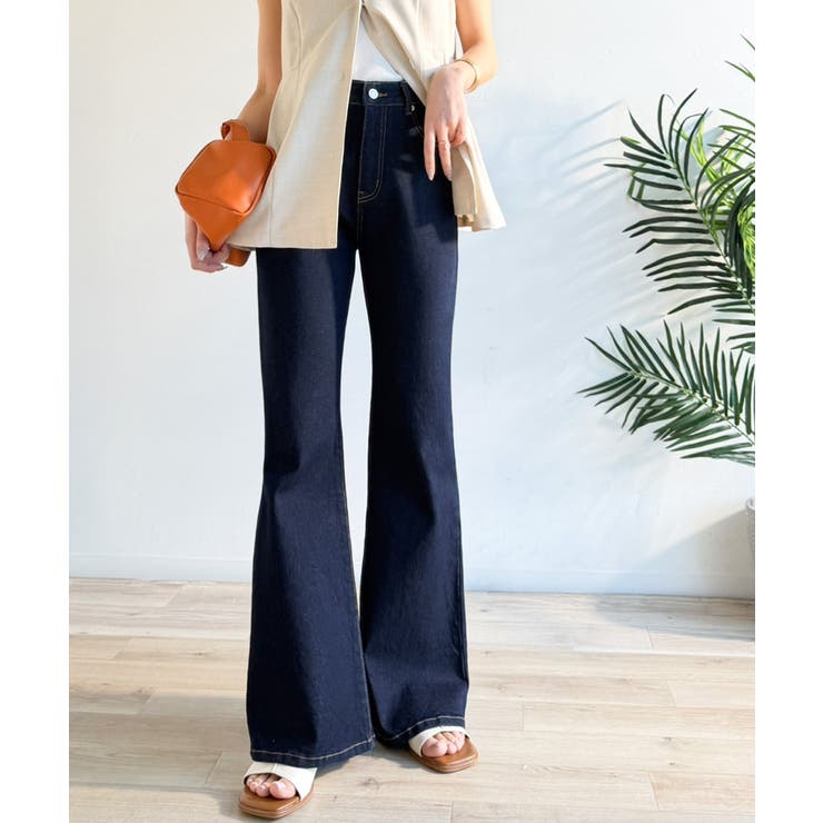 憧れ美脚のマストアイテム！フレアストレッチデニムパンツ | Classical Elf  | 詳細画像18 