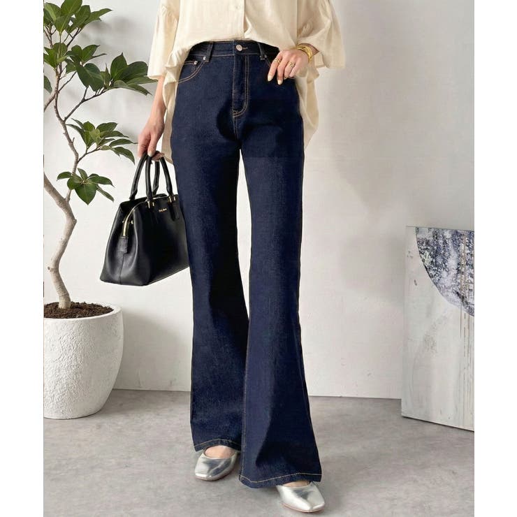 憧れ美脚のマストアイテム！フレアストレッチデニムパンツ | Classical Elf  | 詳細画像19 