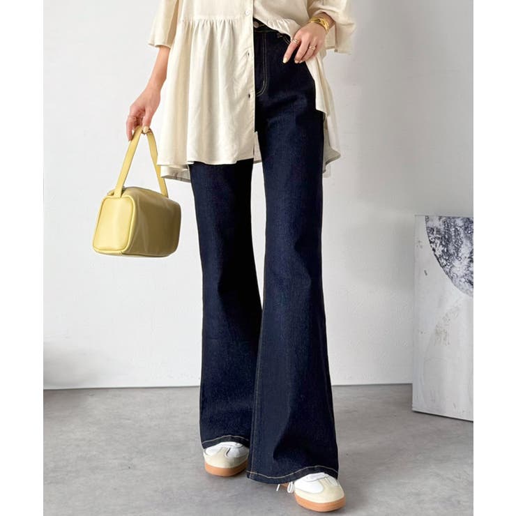 憧れ美脚のマストアイテム！フレアストレッチデニムパンツ | Classical Elf  | 詳細画像20 