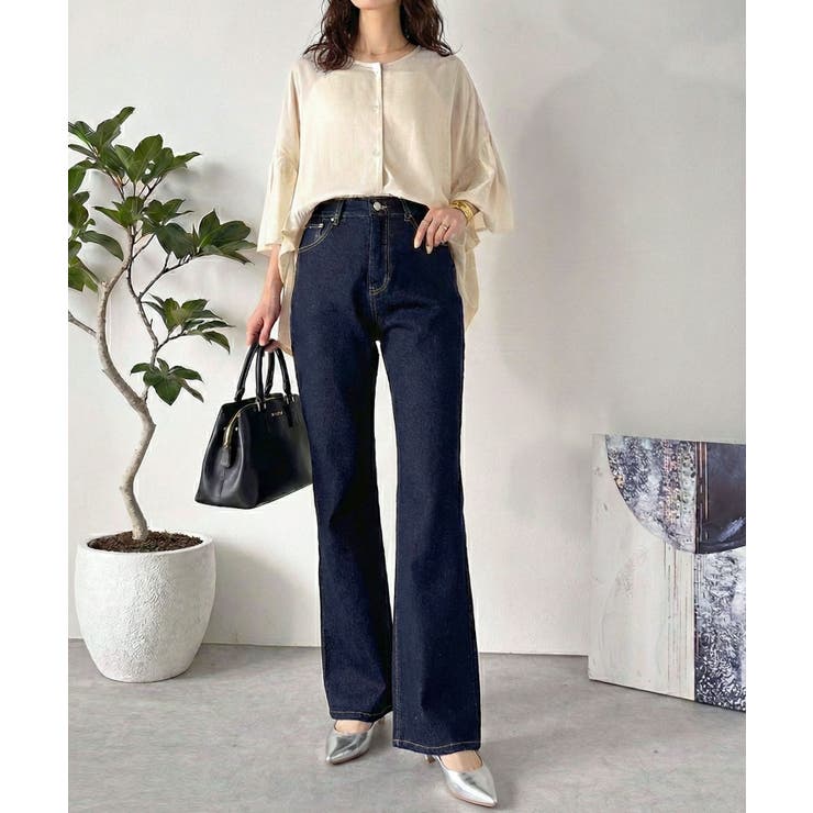 憧れ美脚のマストアイテム！フレアストレッチデニムパンツ | Classical Elf  | 詳細画像21 