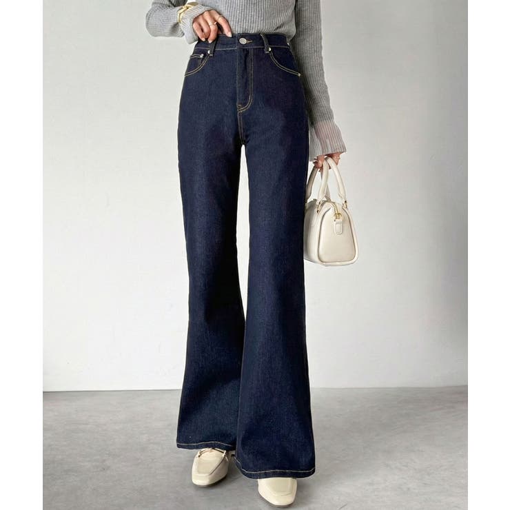 憧れ美脚のマストアイテム！フレアストレッチデニムパンツ | Classical Elf  | 詳細画像23 