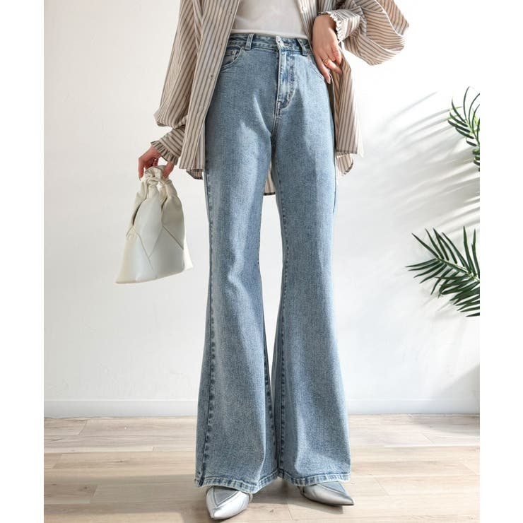 憧れ美脚のマストアイテム！フレアストレッチデニムパンツ | Classical Elf  | 詳細画像26 