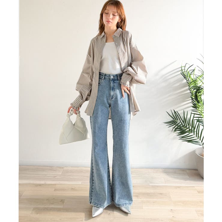 憧れ美脚のマストアイテム！フレアストレッチデニムパンツ | Classical Elf  | 詳細画像27 