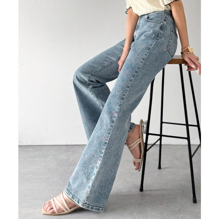 憧れ美脚のマストアイテム！フレアストレッチデニムパンツ | Classical Elf  | 詳細画像34 