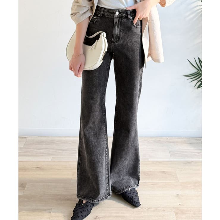 憧れ美脚のマストアイテム！フレアストレッチデニムパンツ | Classical Elf  | 詳細画像1 