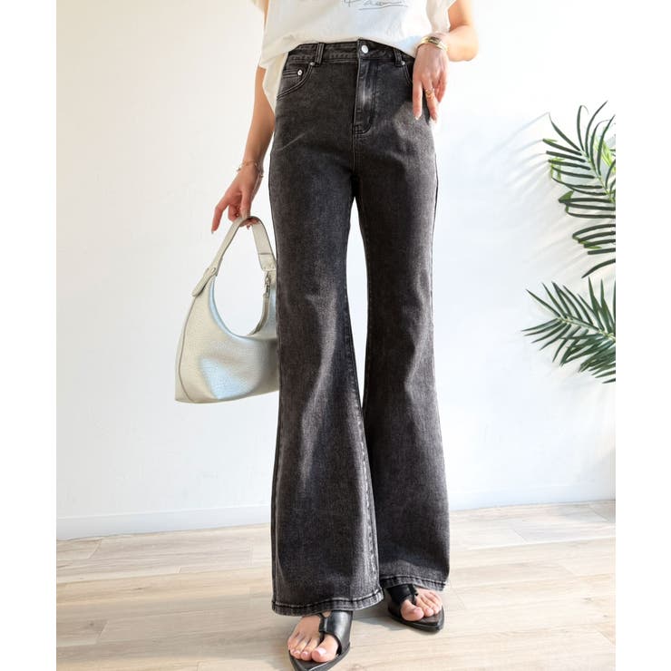 憧れ美脚のマストアイテム！フレアストレッチデニムパンツ | Classical Elf  | 詳細画像3 