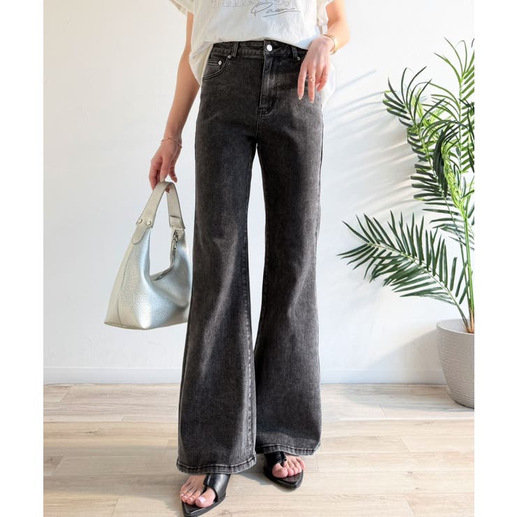 憧れ美脚のマストアイテム！フレアストレッチデニムパンツ | Classical Elf  | 詳細画像4 