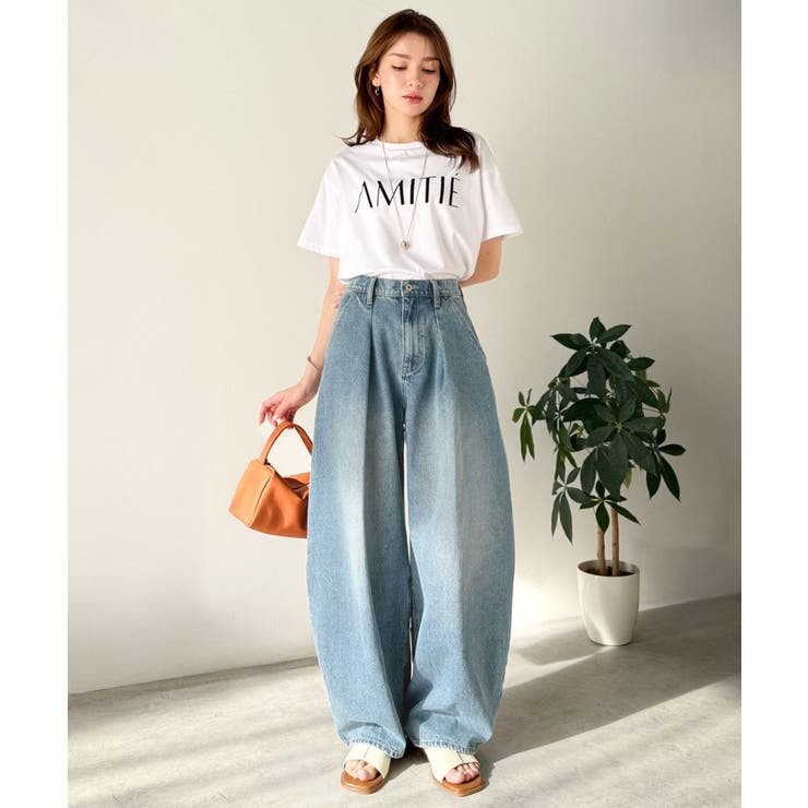 抜群のシルエットで、カバーしながらスタイルアップ♪カーブタックデニムパンツ | Classical Elf  | 詳細画像14 