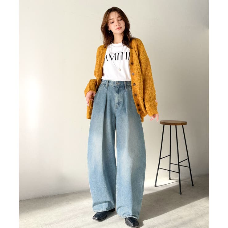 抜群のシルエットで、カバーしながらスタイルアップ♪カーブタックデニムパンツ | Classical Elf  | 詳細画像21 