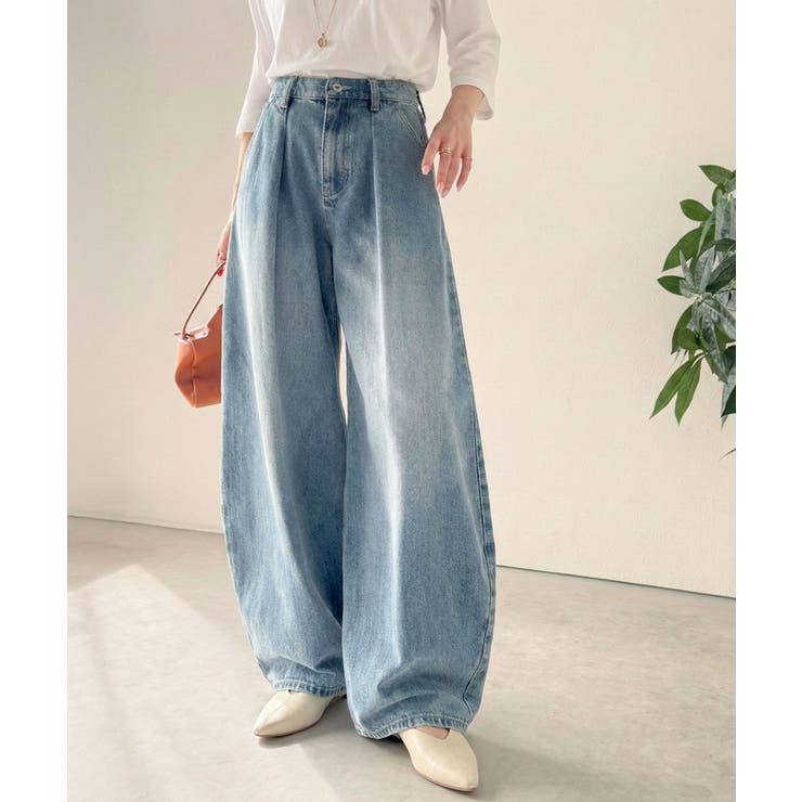 抜群のシルエットで、カバーしながらスタイルアップ♪カーブタックデニムパンツ | Classical Elf  | 詳細画像36 