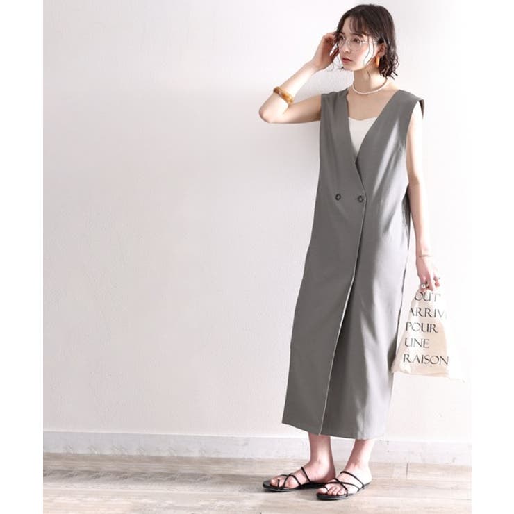 今年の指名買い！コットンリネンダブルボタンジャンパースカート | Classical Elf  | 詳細画像12 