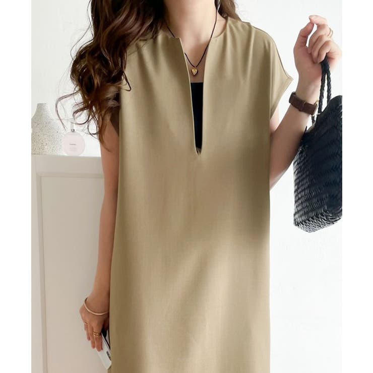 １枚で大大活躍。リネンライクカフタン調サイドスリットロングワンピース | Classical Elf  | 詳細画像22 