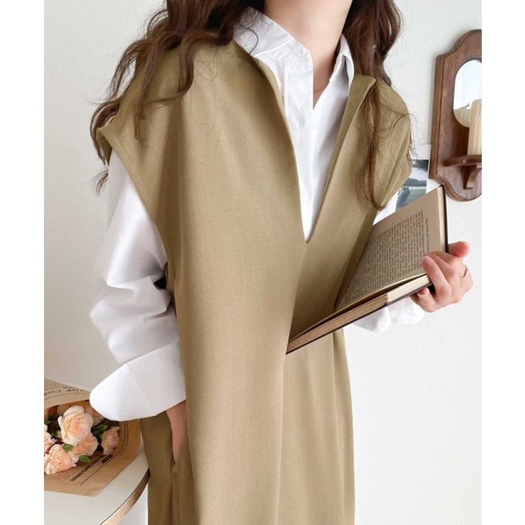 １枚で大大活躍。リネンライクカフタン調サイドスリットロングワンピース | Classical Elf  | 詳細画像26 