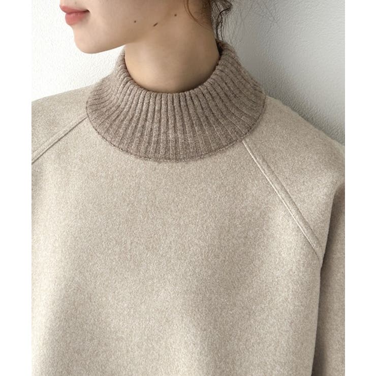 あったかおしゃれ！ 異素材切り替え袖ボタンプルオーバー | Classical Elf  | 詳細画像11 