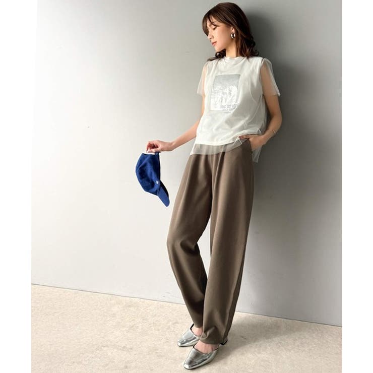 美しいシルエットと至福の履き心地。ウエストゴムポンチカーブパンツ | Classical Elf  | 詳細画像25 