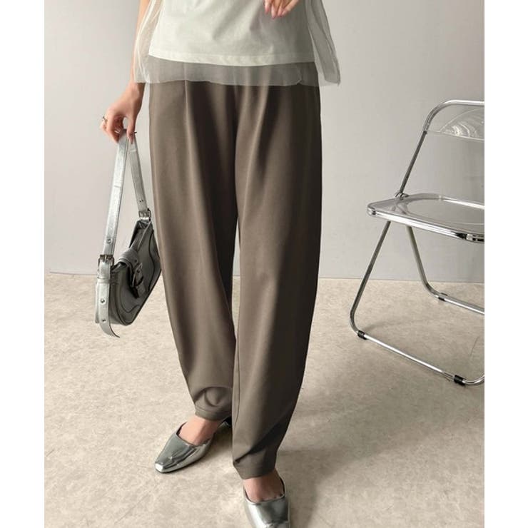 美しいシルエットと至福の履き心地。ウエストゴムポンチカーブパンツ | Classical Elf  | 詳細画像26 