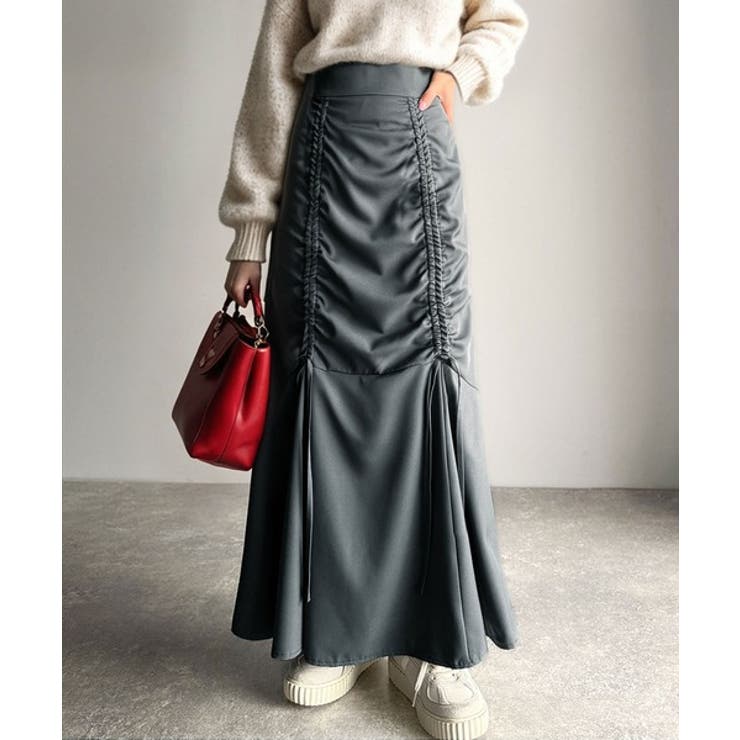 大人可愛い！愛され美ライン。シャーリングリボン使いマーメイドスカート（ロング丈） | Classical Elf  | 詳細画像19 