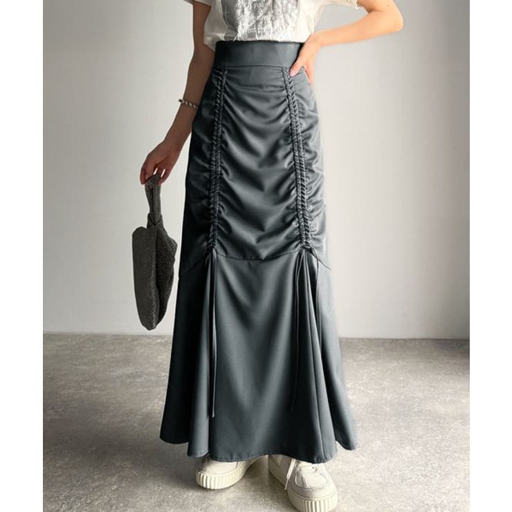 大人可愛い！愛され美ライン。シャーリングリボン使いマーメイドスカート（ロング丈） | Classical Elf  | 詳細画像23 