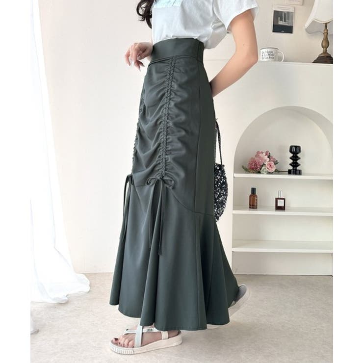 大人可愛い！愛され美ライン。シャーリングリボン使いマーメイドスカート（ロング丈） | Classical Elf  | 詳細画像25 