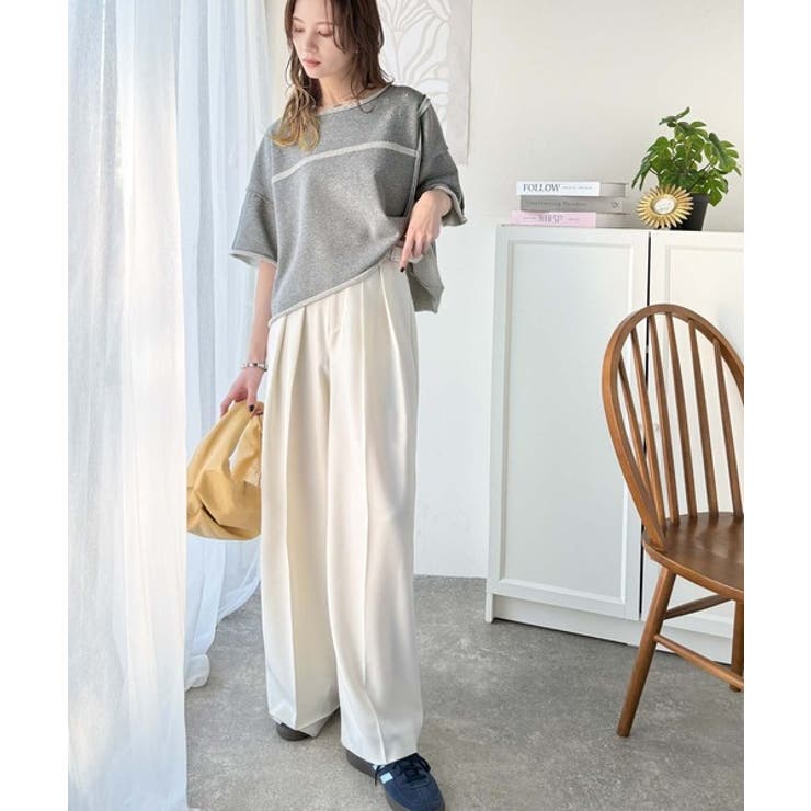 美しいシルエットの優秀パンツ♪サイドベルトハイウエスト2タックワイドパンツ | Classical Elf  | 詳細画像15 