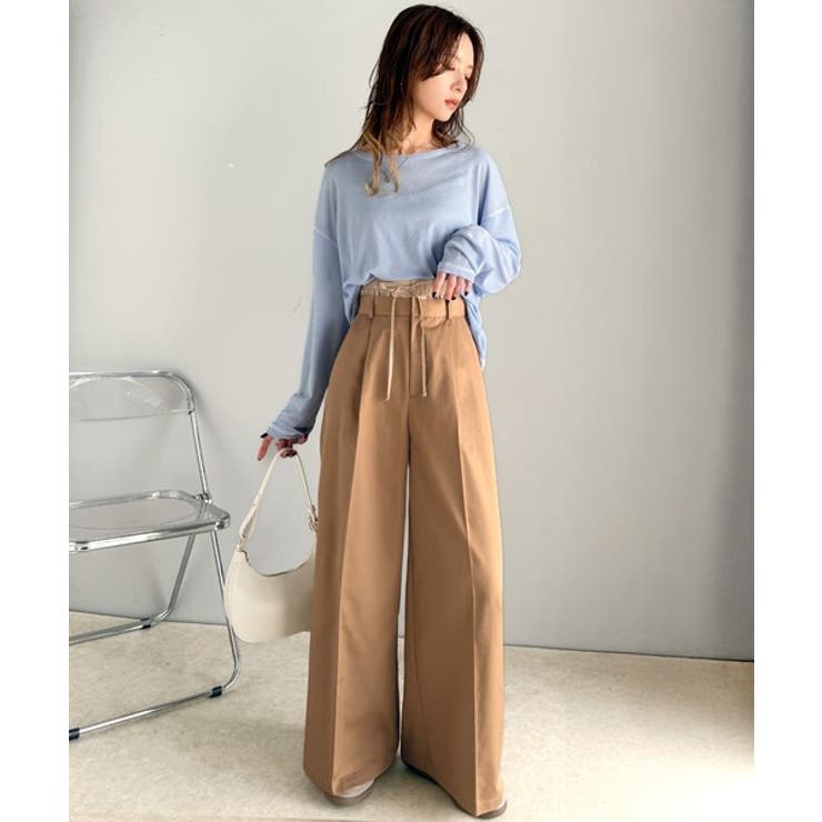 ゴーシュ ウールフラノ ワイドパンツ です(´◡` )♩ ゴーシュ｜服,ブラウス,シャツ,ワンピース,パンツ,ジャケット