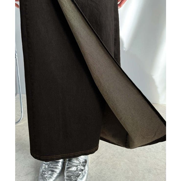 ヴィンテージライクなデニムスタイルに。ストレッチデニム素材ロングタイトスカート | Classical Elf  | 詳細画像16 