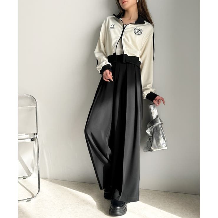 すっきりシルエット。防シワ効果素材2タックハイウエストワイドパンツ | Classical Elf  | 詳細画像16 