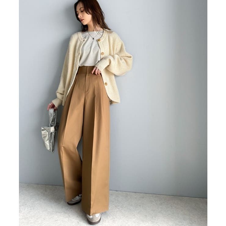 上品なデザインと履き心地。タック使いワイドシルエットハイウエストスラックス | Classical Elf  | 詳細画像21 