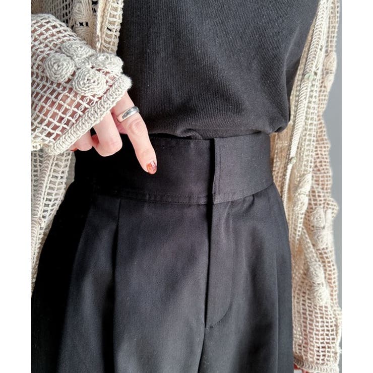 上品なデザインと履き心地。タック使いワイドシルエットハイウエストスラックス | Classical Elf  | 詳細画像23 