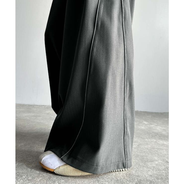 トレンドライクな美シルエット。パイピングジャージワイドパンツ（接触冷感機能 防シ… | Classical Elf  | 詳細画像26 