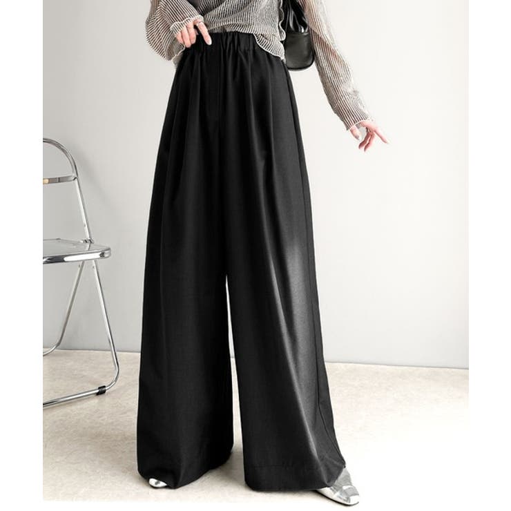 大人のこなれ感を演出。ツイルハイウエスト2タックワイドスラックスパンツ | Classical Elf  | 詳細画像10 