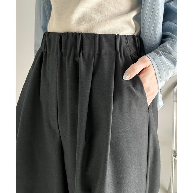 大人のこなれ感を演出。ツイルハイウエスト2タックワイドスラックスパンツ | Classical Elf  | 詳細画像30 