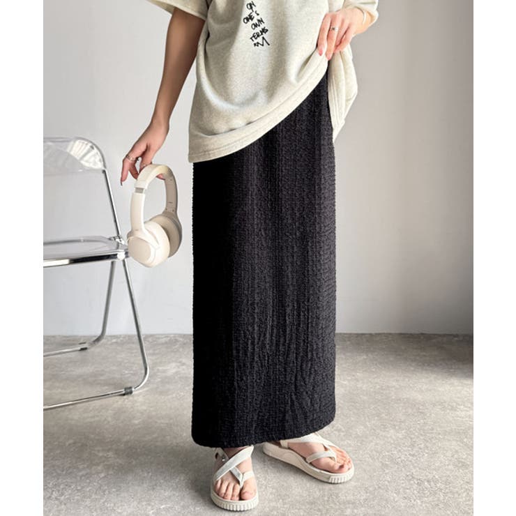 ぽこぽこ素材がかわいい♪シャーリングファブリックストレートスカート(後ろゴム) | Classical Elf  | 詳細画像9 