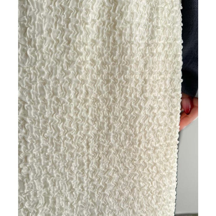 ぽこぽこ素材がかわいい♪シャーリングファブリックストレートスカート(後ろゴム) | Classical Elf  | 詳細画像20 