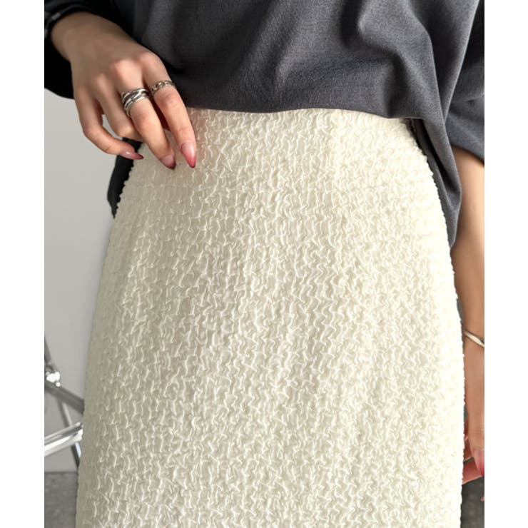 ぽこぽこ素材がかわいい♪シャーリングファブリックストレートスカート(後ろゴム) | Classical Elf  | 詳細画像21 