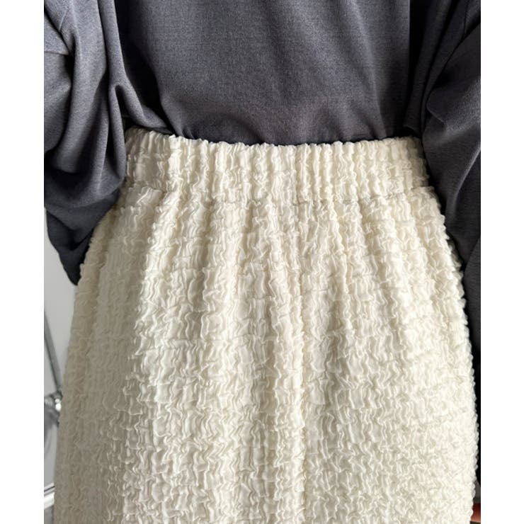 ぽこぽこ素材がかわいい♪シャーリングファブリックストレートスカート(後ろゴム) | Classical Elf  | 詳細画像23 