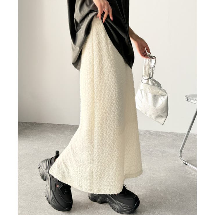 ぽこぽこ素材がかわいい♪シャーリングファブリックストレートスカート(後ろゴム) | Classical Elf  | 詳細画像3 