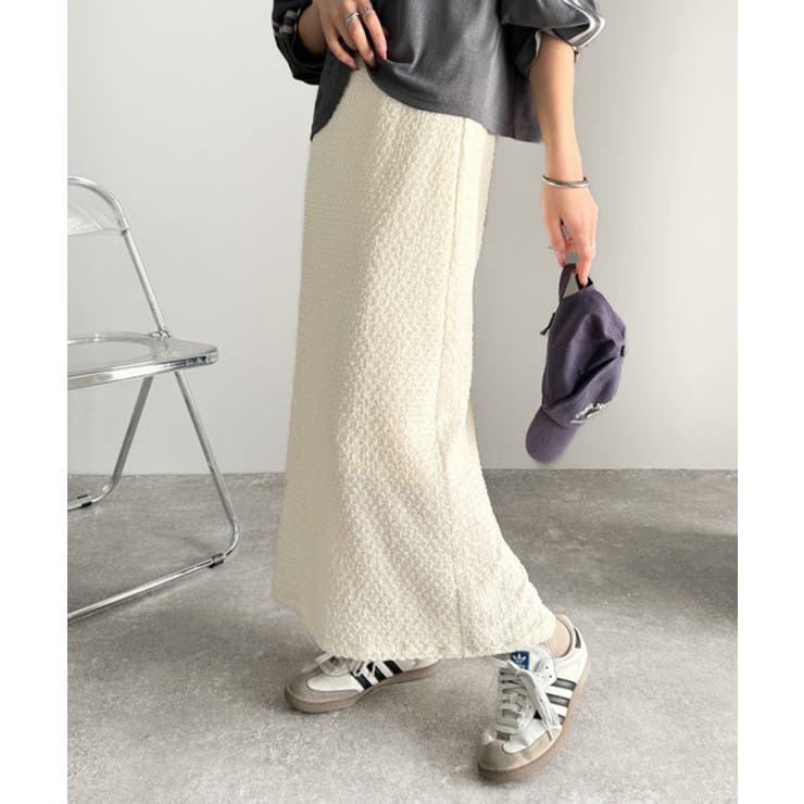 ぽこぽこ素材がかわいい♪シャーリングファブリックストレートスカート(後ろゴム) | Classical Elf  | 詳細画像4 