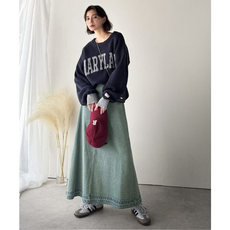 綿100％ 主役級の美フレアスカートでコーデの格上げ デニムフレアスカート（ロン… | Classical Elf  | 詳細画像11 