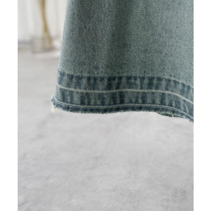綿100％ 主役級の美フレアスカートでコーデの格上げ デニムフレアスカート（ロン… | Classical Elf  | 詳細画像17 