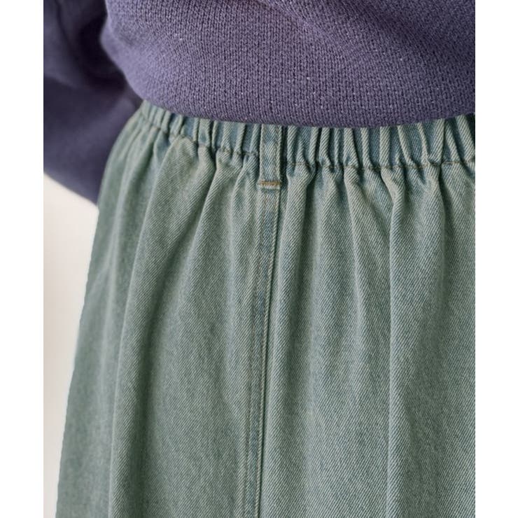 綿100％ 主役級の美フレアスカートでコーデの格上げ デニムフレアスカート（ロン… | Classical Elf  | 詳細画像18 