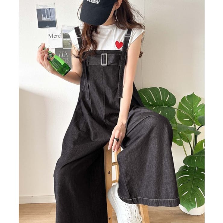 2WAYで楽しむ！旬シルエット。太ベルトライトオンスデニムサロペット | Classical Elf  | 詳細画像4 