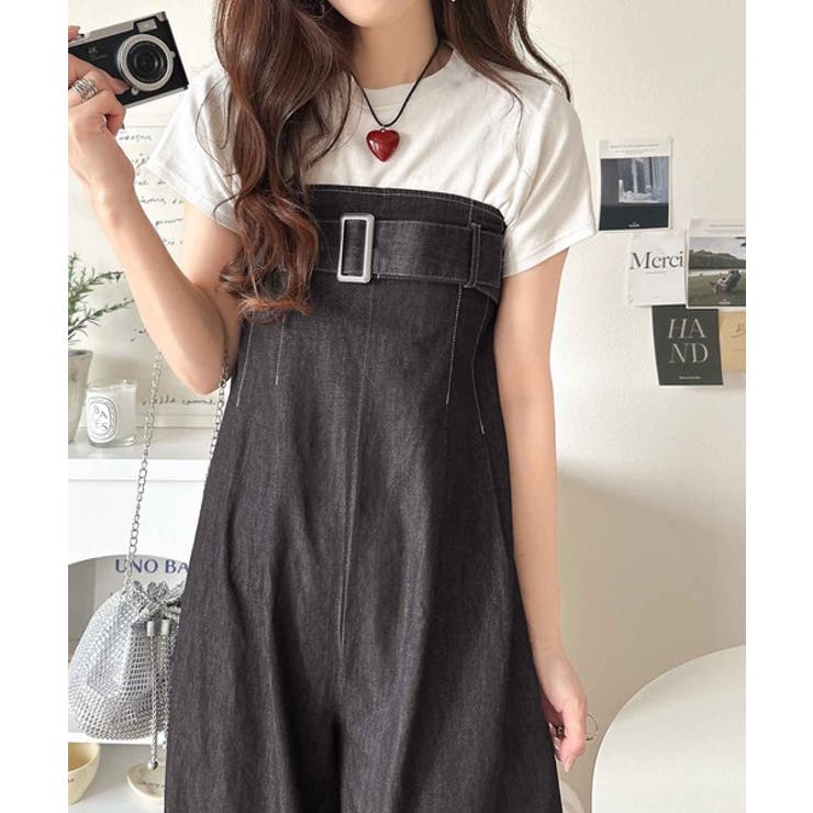 2WAYで楽しむ！旬シルエット。太ベルトライトオンスデニムサロペット | Classical Elf  | 詳細画像7 