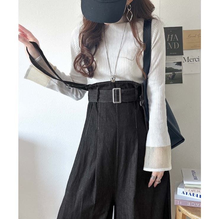 2WAYで楽しむ！旬シルエット。太ベルトライトオンスデニムサロペット | Classical Elf  | 詳細画像13 