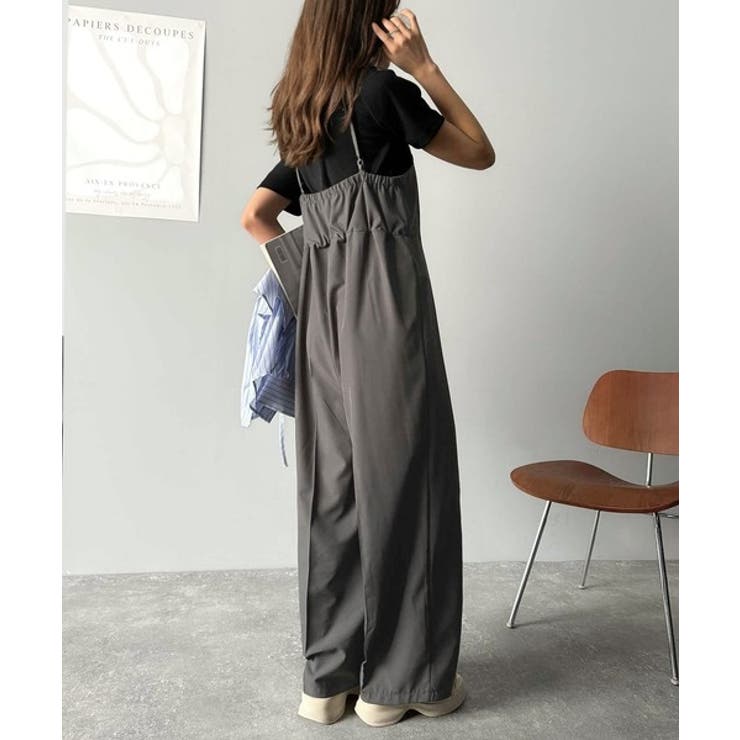 脚長美シルエット！センタープレス入りストレッチキャミサロペット | Classical Elf  | 詳細画像23 