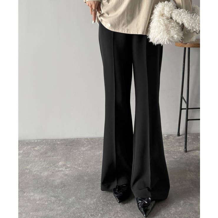 【UVカット・防しわ機能】洗濯機OKの最強アイテム！美脚シルエットフレアパンツ | Classical Elf  | 詳細画像8 