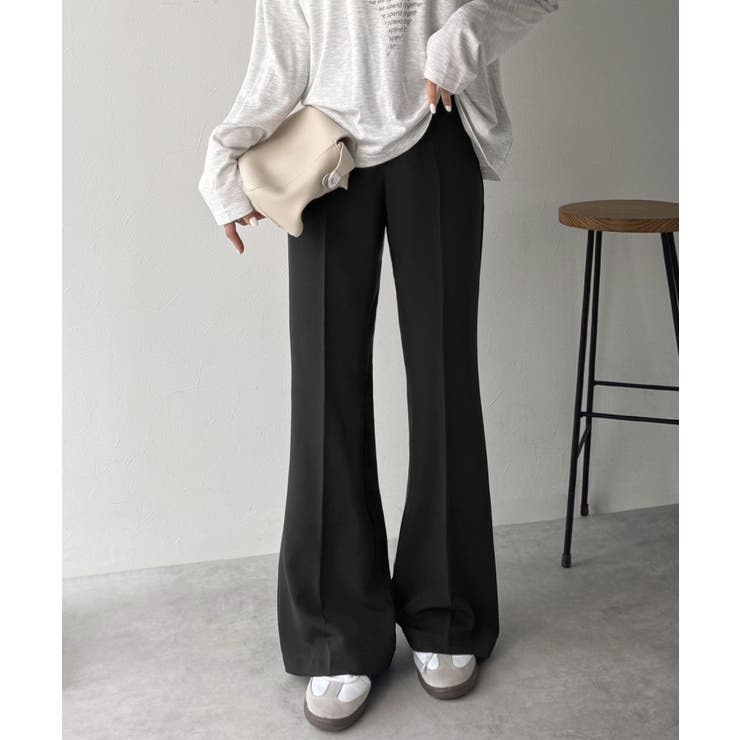 【UVカット・防しわ機能】洗濯機OKの最強アイテム！美脚シルエットフレアパンツ | Classical Elf  | 詳細画像9 