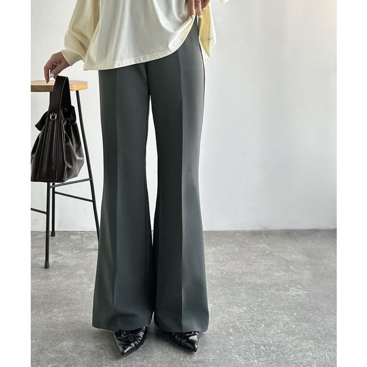 【UVカット・防しわ機能】洗濯機OKの最強アイテム！美脚シルエットフレアパンツ | Classical Elf  | 詳細画像10 