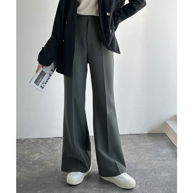 【UVカット・防しわ機能】洗濯機OKの最強アイテム！美脚シルエットフレアパンツ | Classical Elf  | 詳細画像11 